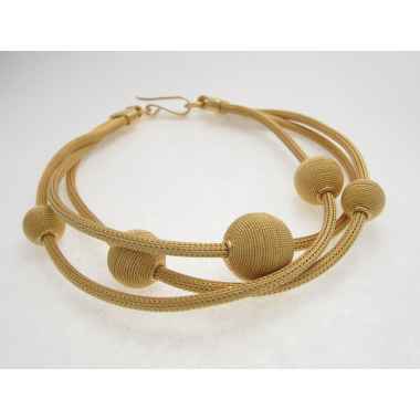Bracciale filigrana sarda dorato con sfere