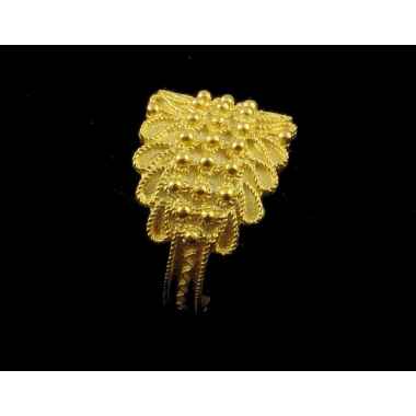 Fede sarda dorata filigrana 3 fili argento 