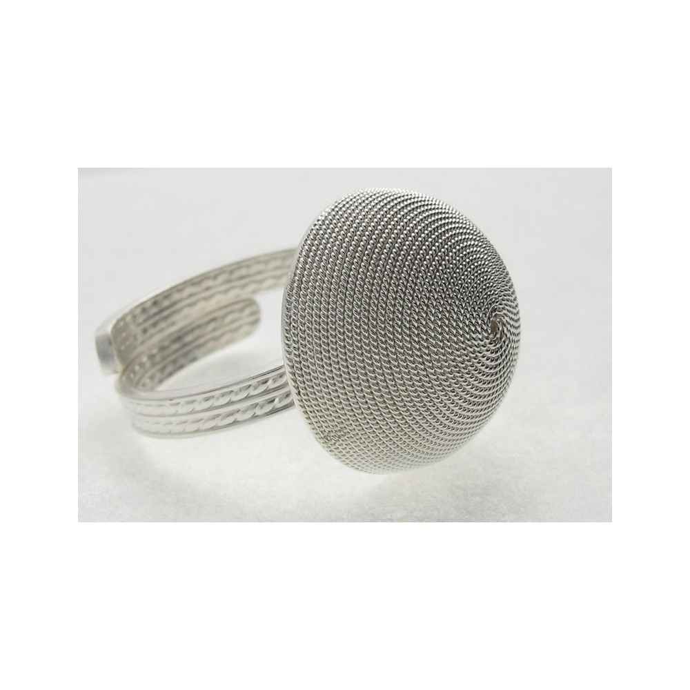 Bague filigrane d'argent demi-sphère