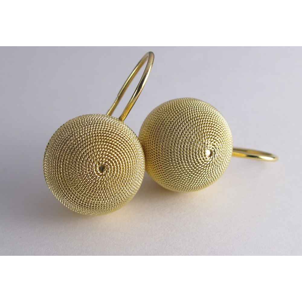 Joyas de Cerdeña - pendientes de filigrana de Cerdeña, plateó en oro