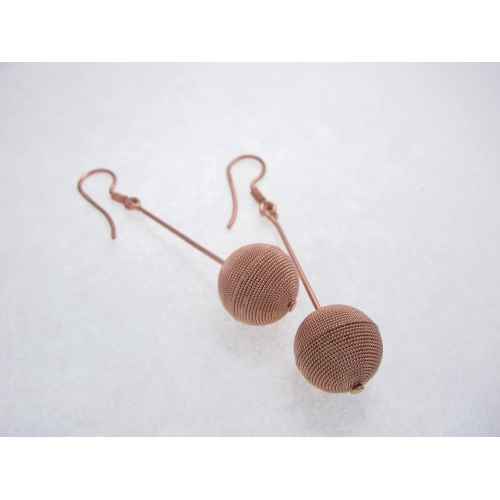 Orecchini filigrana in argento filo rosa