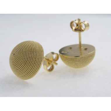 Pendientes de botón, filigrana sarda, dorado