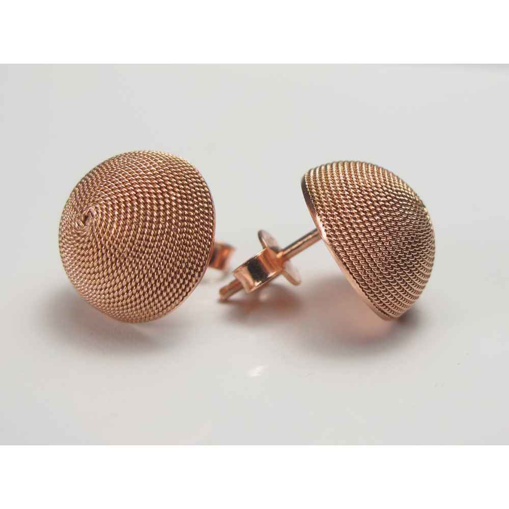 Bouton boucles d'oreilles en filigrane sardes, rosé