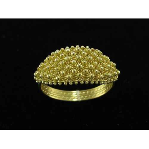 Anneau de mariage sarde, or jaune, modèle 4 fils nid