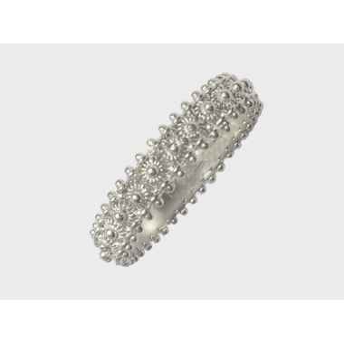 Anello fascia fede sarda oro bianco