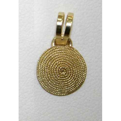 Ciondolo gioiello sardo corbula filigrana oro 750 