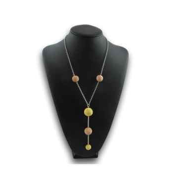 Collana in argento lavorata a mano con sfere colorate 