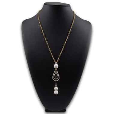 Collana goccia in filigrana con sfera colorata