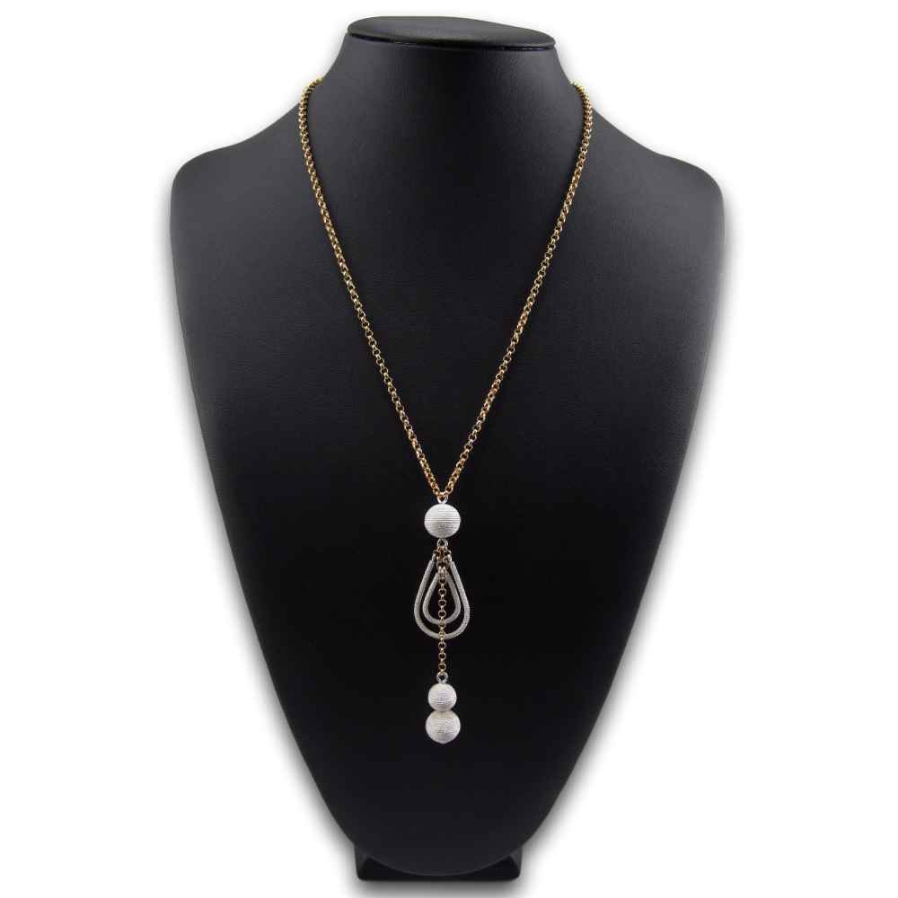 Collana goccia in filigrana con sfera colorata