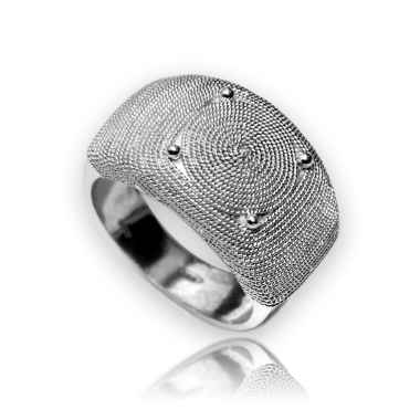 anillo de banda | filigrana de plata