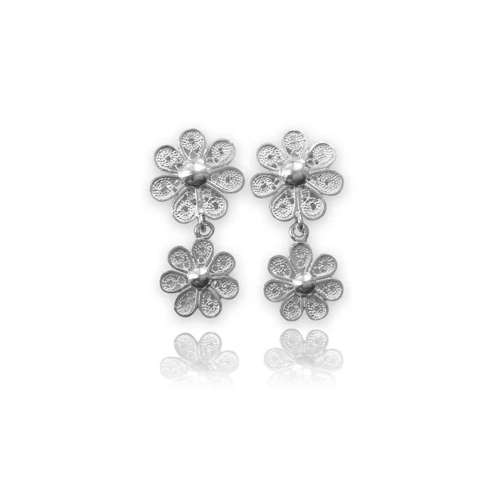 Orecchini a fiore in filigrana sarda