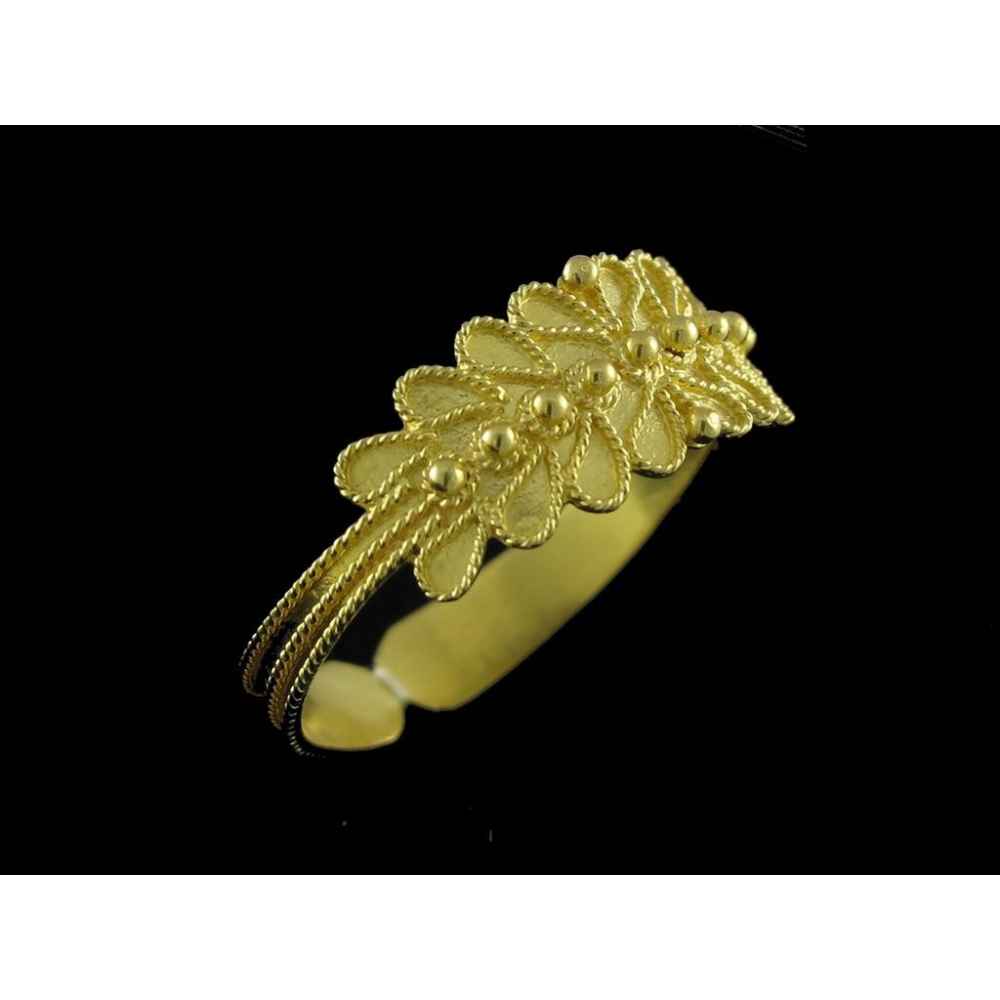 fede sarda filigrana oro foglia un filo lato