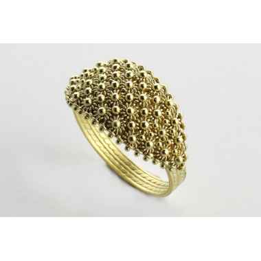 Anillo de Cerdeña, oro amarillo, modelo de nido de 4 hilos