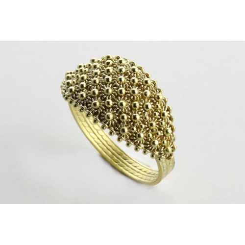 Anillo de Cerdeña, oro amarillo, modelo de nido de 4 hilos