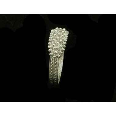 Anello Fede sarda in filigrana oro bianco fili 2 