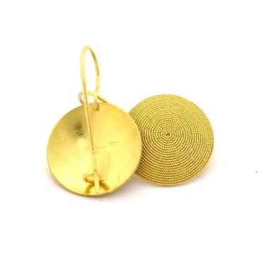 Filigrana sarda orecchini disco corbula oro 18 kt 