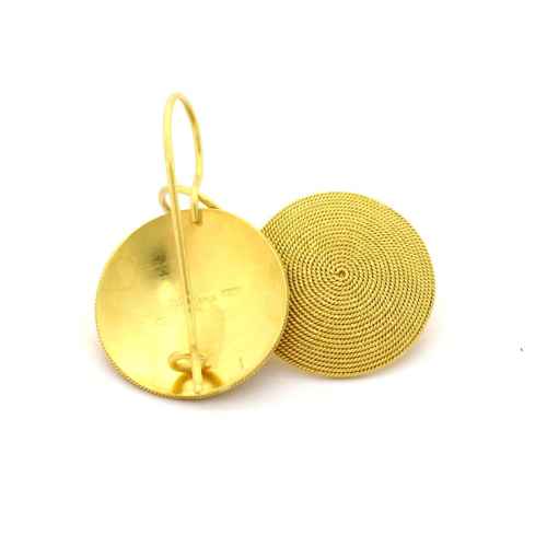 Filigrana sarda orecchini disco corbula oro 18 kt 