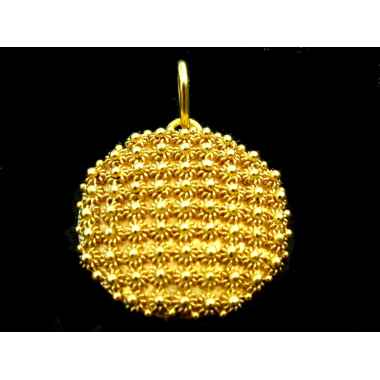 Ciondolo filigrana sarda nido d'ape oro 750