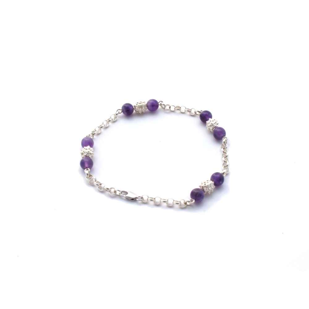 Bracciale filigrana sarda con ametista 