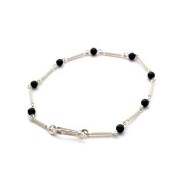 Bracciale filigrana sarda argento con onice