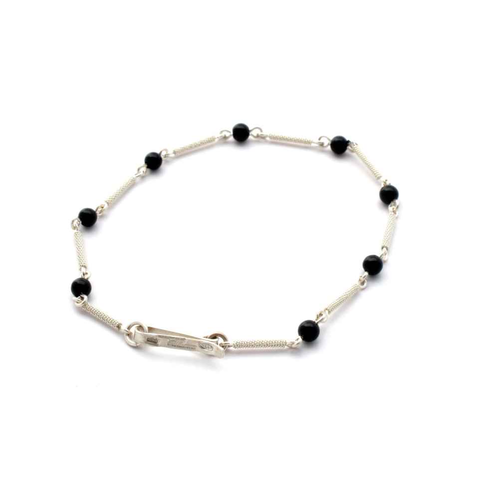 Bracciale filigrana sarda argento con onice